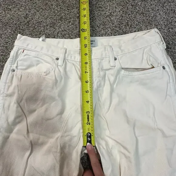 SUNDAY BEST Women's Dustin Low-Flare Jeans Size 10 In Unbleached - Picture 5 of 10